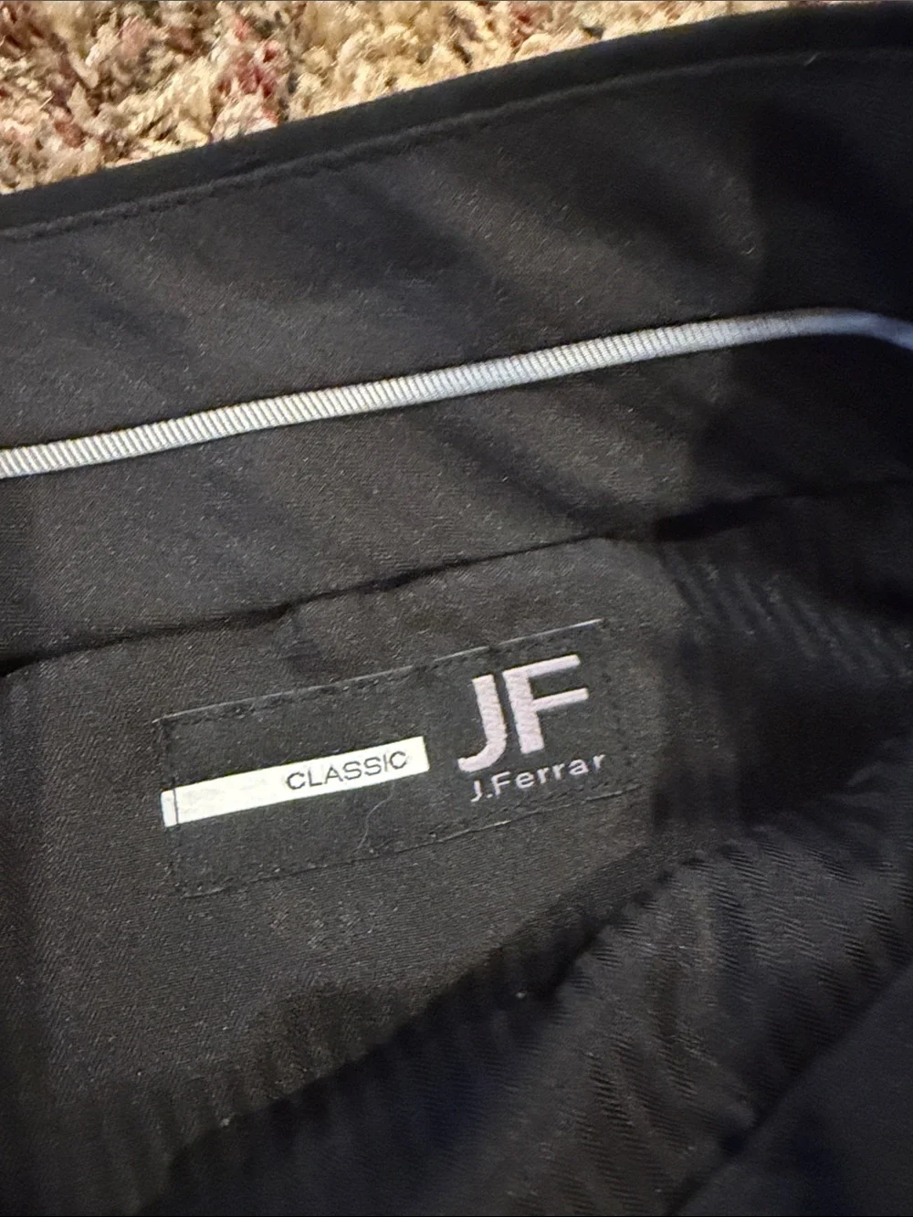 jf j.ferrar Men's Black Straight Dress Pants